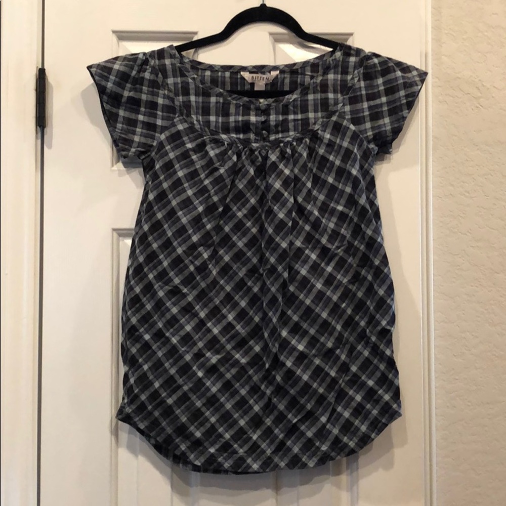 Baby doll plaid shirtless top